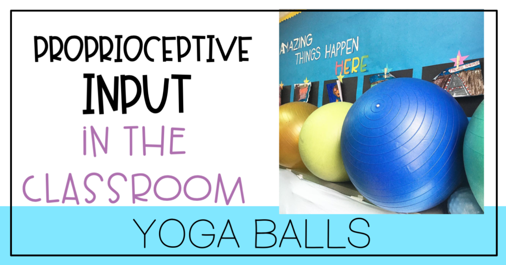 Yoga balls continue to be a huge success for proprioceptive sensory input!