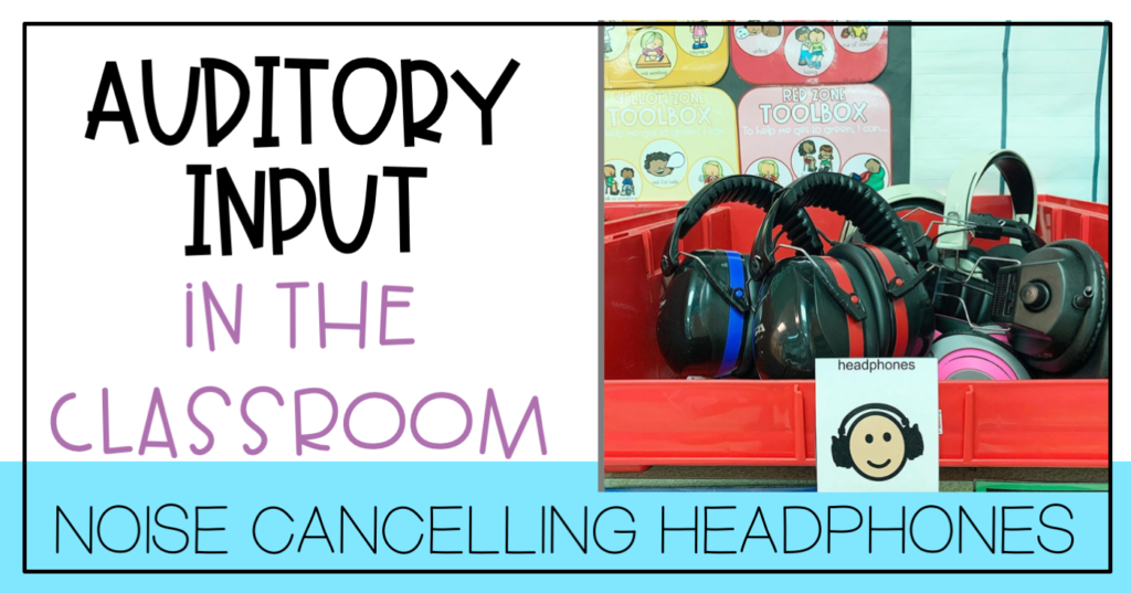 Noise cancelling headphones are a great way to reduce auditory sensory input 