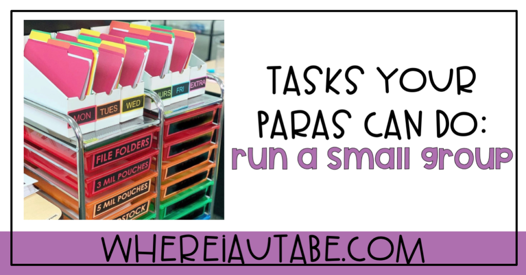 image features small group instruction materials for paraprofessionals