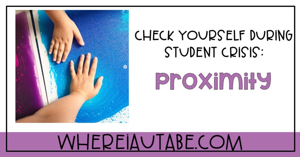 classroom behavior image featuring two hands in close proximity 