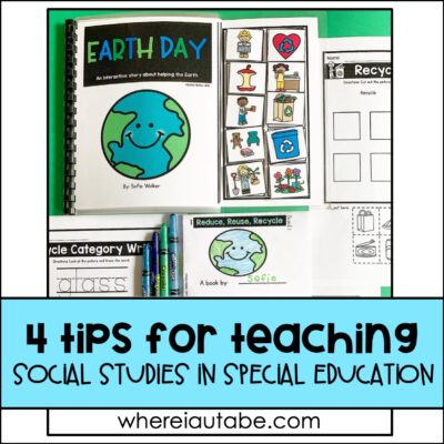 image featuring social studies curriculum for special education all about Earth Day